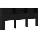  Glava kreveta s ormarićem Zidne Crni hrast 220 x 19 x 101,5 cm | Eponuda.com