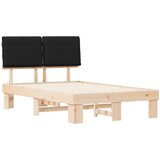  Krevetni okvir s tapiciranim uzglavljem Crna 120 x 190 cm | shoptok.hr
