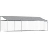  Kavez za pse s krovom i vratima sivi 6x2x2 m pocinčani čelik | shoptok.hr