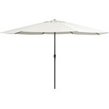 vidaXL Zunanji senčnik s kovinskim drogom 400 cm peščeno bel | Shoptok.si
