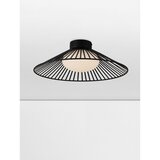 Nova Luce Mat črna kovinska LED stropna svetilka s steklenim senčilom Brume – | Shoptok.si