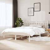  Okvir za krevet od masivne borovine bijeli 140 x 190 cm | shoptok.hr