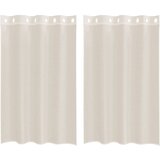 Voile zavjese s ušicama 2 kom krem 140x175 cm | Shoptok.si