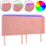 Posteljno vzglavje roza 203x16x118/128 cm žamet, (20794218) | Shoptok.si