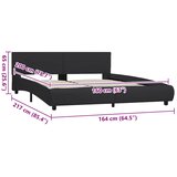  Okvir za krevet od umjetne kože s LED svjetlom crni 160x200 cm | Eponuda.com