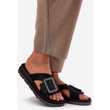 Zaxy Fragrant Ladies Slippers With Decorative Buckle Black | shoptok.hr