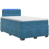  Krevet s box springom, madracem i LED-om Plava 120 x 200 cm | shoptok.hr