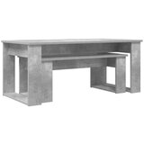  Set kavno mizico 2 pcs Betonsko siva Konstruiran les, (5000120438) | Shoptok.si