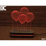 3D Noćna LED lampa Red Baloons B001RED
