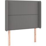 Maison Chic vzglavna omarica - nočna omarica - posteljna omarica z ušesi sivo 93x16x118/128 cm umetno usnje, (21711437) Cene