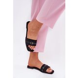 Boto Flat Ladies Slippers With Strap And Buckle Black Zilina | Eponuda.ba