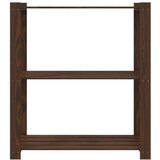vidaXL Stalak za pohranu s 3 razine smeđi 80x38x90 cm masivna borovina | shoptok.hr