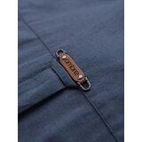 Ombre Men's linen shirt with classic collar and pockets REGULAR FIT - blue | shoptok.hr
