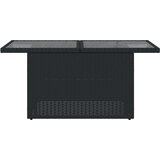  Vrtni stol sa staklenom pločom crni 100x55x73 cm od poliratana | shoptok.hr