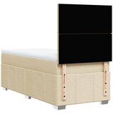  Krevet s oprugama i madracem krem 90 x 200 cm od tkanine | shoptok.hr
