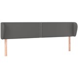 vidaXL Vzglavje z ušesi sivo 183x23x78/88 cm umetno usnje, (20952322) | Shoptok.si