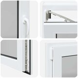 vidaXL Kletno okno "RISOR" 90x70 cm vrtljivo-nagibno DIN levo belo | Shoptok.si