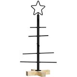 vidaXL Kovinsko božično drevesce Črna 60 cm Jeklo s prašnim premazom | Shoptok.si