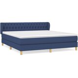  Krevet s oprugama i madracem plavi 180x200 cm od tkanine | shoptok.hr