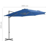  Konzolni vrtni suncobran s čeličnim stupom 300 cm azurnoplavi | shoptok.hr
