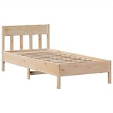 vidaXL Posteljni okvir brez vzmetnice 90x200 cm trdna borovina | Shoptok.si