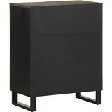  Komoda crna 60x33x75 cm Puno drvo Mango | shoptok.hr