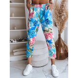 DStreet Spodnie damskie FLOWER GARDEN turkusowe | Shoptok.si