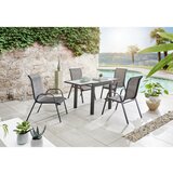 Ambia Garden STOL aluminij, jeklo antracit, rjava | Shoptok.si