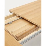 Kave Home Raztegljiva jedilna miza z mizno ploščo v hrastovem dekorju 100x200 cm Jondal – | Shoptok.si