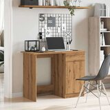 vidaXL Pisalna miza artisan hrast 100x50x76 cm inženirski les | Shoptok.si
