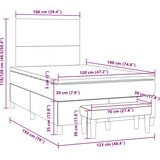  Krevet s oprugama i madracem plavi 120 x 190 cm od tkanine | shoptok.hr