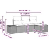  vrtna sedežna garnitura, 4-delna, poli ratan | Shoptok.si