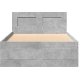  Okvir kreveta s uzglavljem siva boja betona 90x200 cm drveni | shoptok.hr