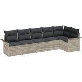  Sjedeća garnitura za vrt 6 pcs Svjetlosiva Poli ratan | shoptok.hr
