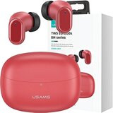 Usams BLUETOOTH 5.1 TWS SLUŠALKE BREZŽIČNI ETUI RDEČ ZA TELEFON, (21968905) | Shoptok.si
