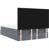  Otomanski krevet s madracima&amp LED tamnosivi 140x190cm baršunasti | shoptok.hr