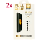  2x zaščitno kaljeno steklo 5D Full Glue za Apple iPhone 11 Pro / iPhone X / iPhone XS (5.8") - prozorno