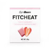 GymBeam proteinska čokolada fitcheat 80 g bela čokolada - jagoda cene
