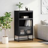 vidaXL Visoka deska črna 68x39x123 cm Jeklo | Shoptok.si
