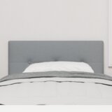 vidaXL LED uzglavlje s gumbićima svijetlosive boje 90 cm od tkanine | shoptok.hr