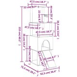  Penjalica za mačke sa stupovima za grebanje svjetlosiva 153 cm | shoptok.hr