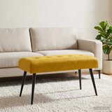  Klupa s gumbastim tkanjem Žuta 80 x 40 x 46 cm Bar&amp;scaron;un Slike