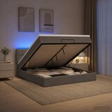  Krevet od pjene s madracem i LED-om Tamnosiva 180 x 200 cm | shoptok.hr