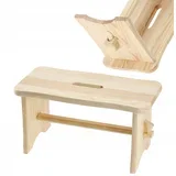Leseni kuhinjski stolček 39 cm Masivna platforma Ryczka, (5000351921)
