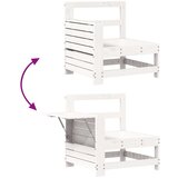  Vrtna sedežna garnitura 7-delna bela trdna borovina, (21145713) | Shoptok.si