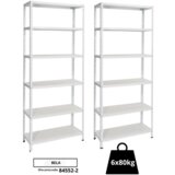 Police metalne dve u setu 180x75x30cm, 6x80kg