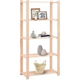  Stalci za pohranu s 5 razina 3 kom 80x38x170 cm borovina 250 kg | shoptok.hr