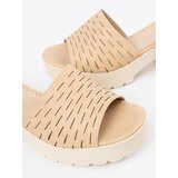 GOODIN Openwork beige platform flip-flops | shoptok.hr