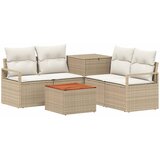  Set sofe 6 kom. Bež i krem bijela Poli Rattan i čelik | shoptok.hr