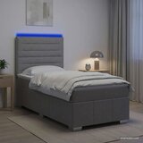  LED okvir za krevet s madracem Svjetlosiva 80 x 200 cm Tkanina - Svjetlosiva 80 x 200 cm Dizajn linija Cijene